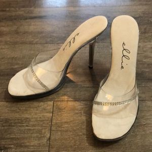 Clear Embellished Heels